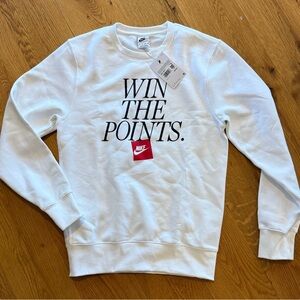 Nike White Crewneck unisex sweatshirt